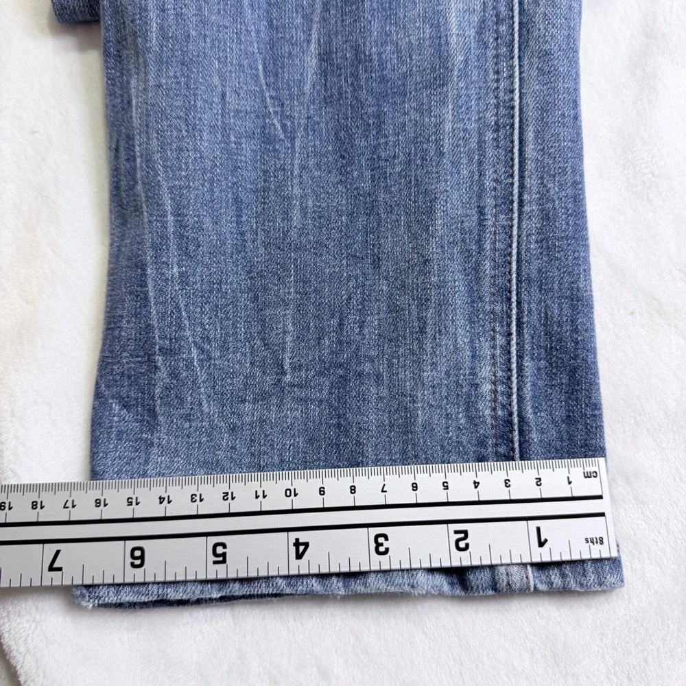 KanCan Jeans Medium Wash Distressed Frayed Hem Blue Denim Size‎ 3 25